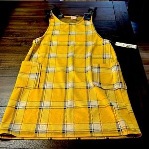 NWT yellow plaid dress